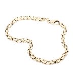 Kongekjede mønstret armbånd i gult gull 14 k