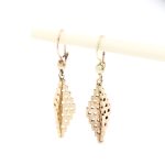 Mønstrede dobber i gult gull 14 k