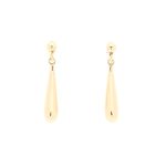 Lange dråpeformede dobber i gult gull 14 k
