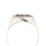 Ring i hvitt gull 14 k med diamanter - Bilde 3