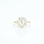Ring i gult gull 14 k med stener - Bilde 2