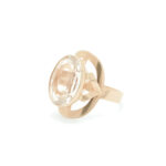 Ring i gult gull 14 k med blank sten - Bilde 2