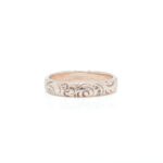 Ring i gult gull 14 k med sisillering