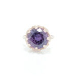 Ring i gult gull 14 k(585) med ametyst - Bilde 2