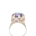 Ring i gult gull 14 k(585) med ametyst - Bilde 3
