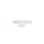 Ring i hvitt gull 14 k(585) med diamant på 0,75 ct