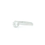 Ring i hvitt gull 14 k(585) med diamant på 0,75 ct - Bilde 3