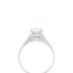 Ring i hvitt gull 14 k(585) med diamant på 0,75 ct - Bilde 2