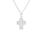 Diamantanheng i hvitt gull 14 k