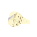 Diamantring til herre i gult gull 14k - Bilde 2