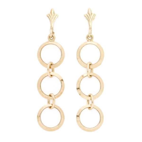 Lange dobber i gult gull 14 k
