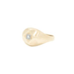 Ring i gult gull 14k med diamant - Bilde 2