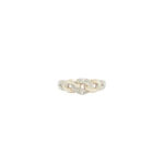 Flette mønstret ring i gult gull 14 k