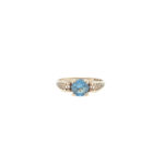 Ring i gult gull 14 k med ametyst