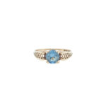 Ring i gult gull 14k med ametyst