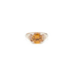 Ring i gult gull 14 k med citrine sten