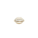 Ring i gult gull 14 k med diamanter