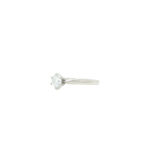 Enstens diamantring i hvitt gull 14 k - Bilde 2