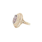 Ring i gult gull 14 k med ametyst - Bilde 2