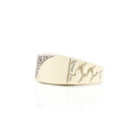 Herrering i gult gull 14 k med sten - Bilde 2