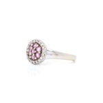 Ring i hvitt gull 14k med rosa safirer - Bilde 2