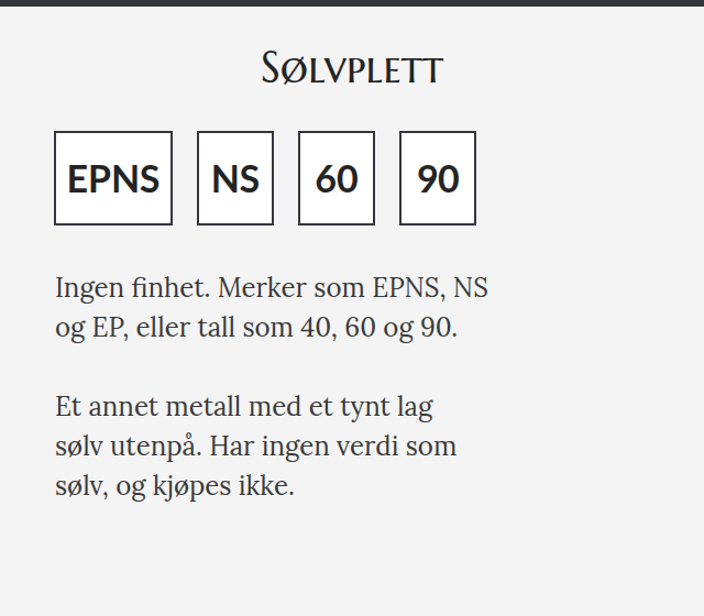 solvplett Sølvplett
