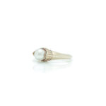 Ring i gult gull 14 k med perle - Bilde 2